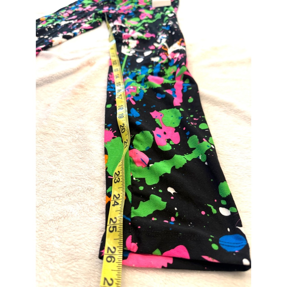 Sissycos Neon Fusion Splash Paint Splatter Leggings XL High Waist SW5010R-A03-XL - Picture 5 of 6